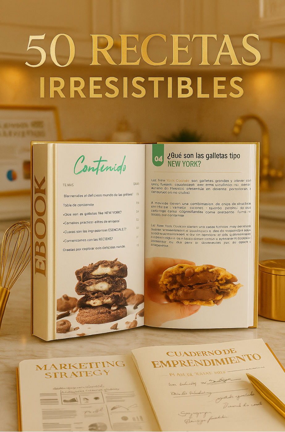Cookies NY: Guía paso a paso para hornear y vender cookies +10 bonus de Regalo 🎁